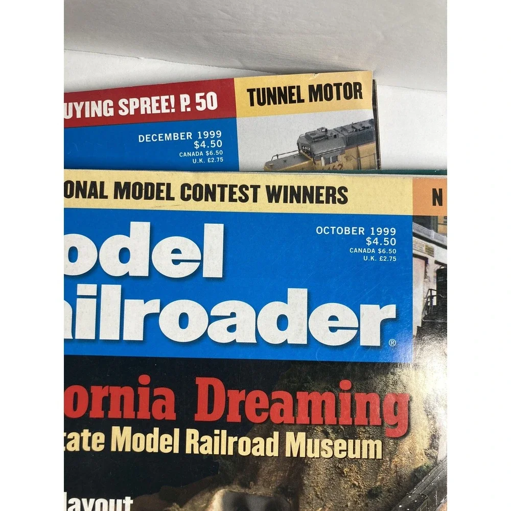 VTG  Model‎ Railroader Magazine 1999 October and December Issues Model Trains